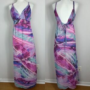 Charlie Jade Y2K Babydoll Empire Waist Maxi Dress Womens Sz Small Beachy Summer‎
